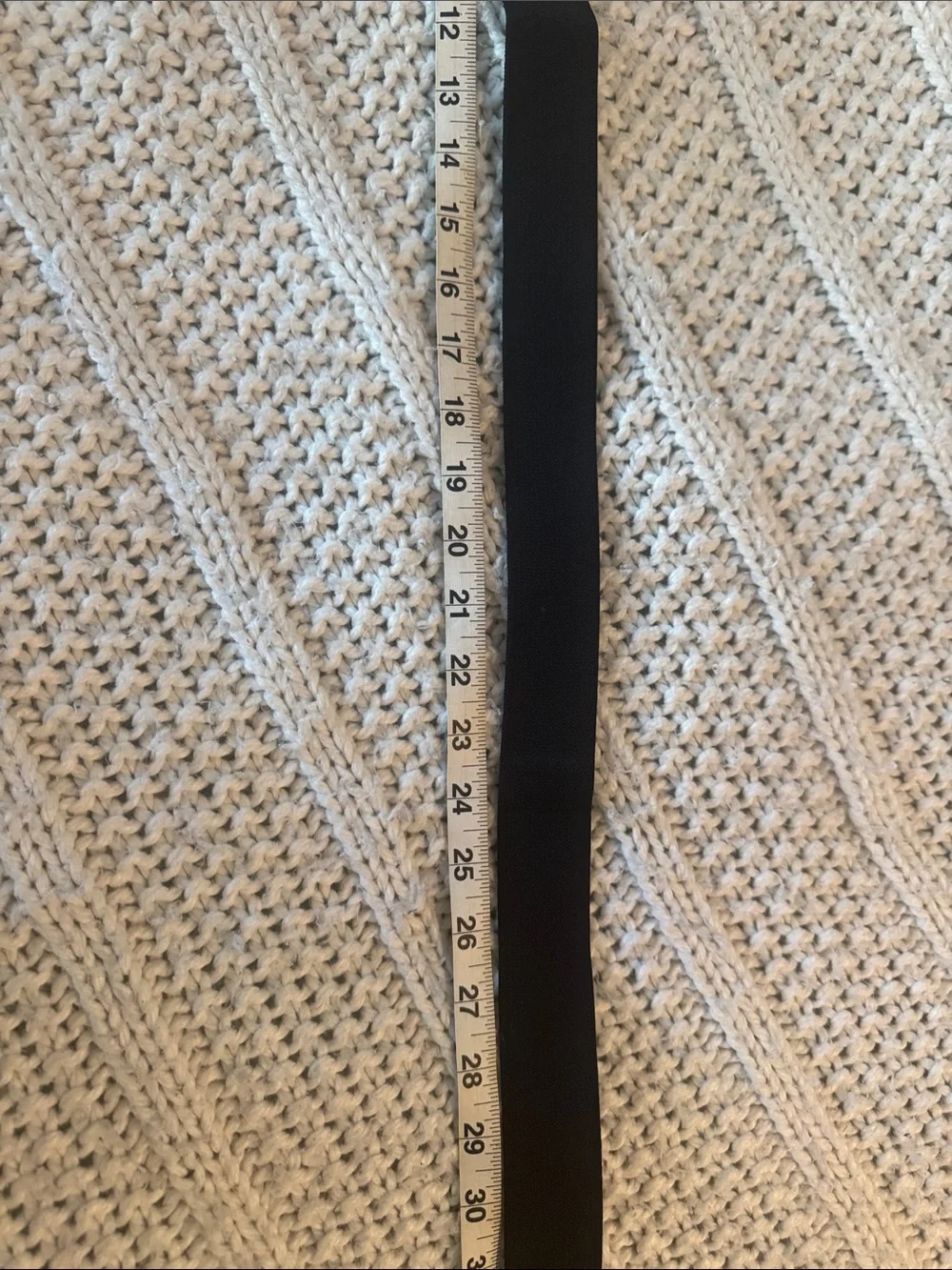 Men's Black Baseball Stretch Fabric Belt with Metal Buckle
